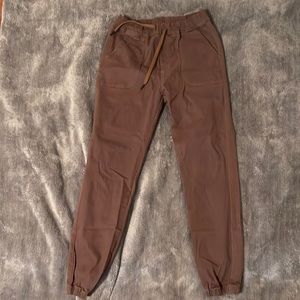 Halara High Waisted Drawstring Pocket tapered pants - coffee - NWOT - size M